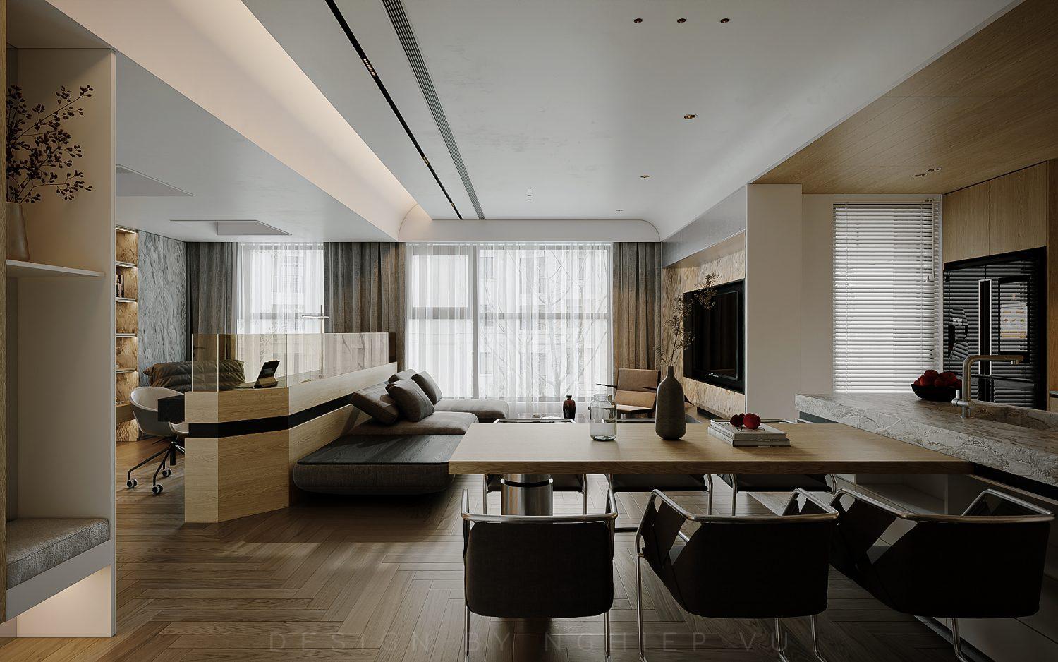 Living Room – Kitchen Interior