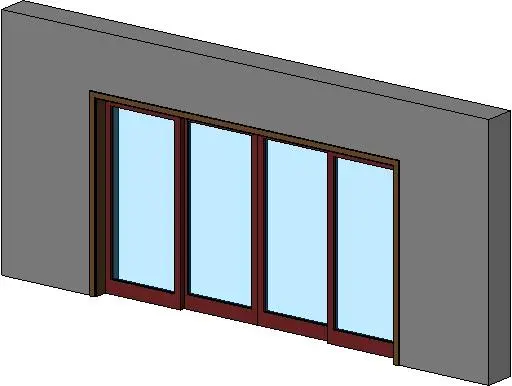 4-Panel Double Pocket Door