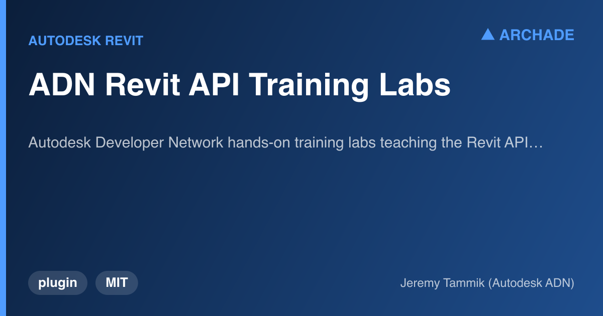 ADN Revit API Training Labs