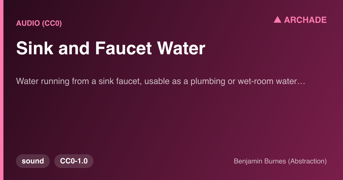 Sink and Faucet Water
