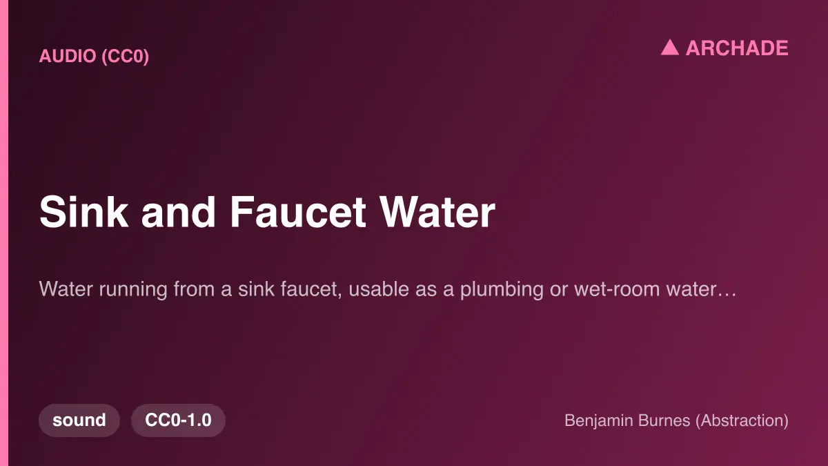Sink and Faucet Water