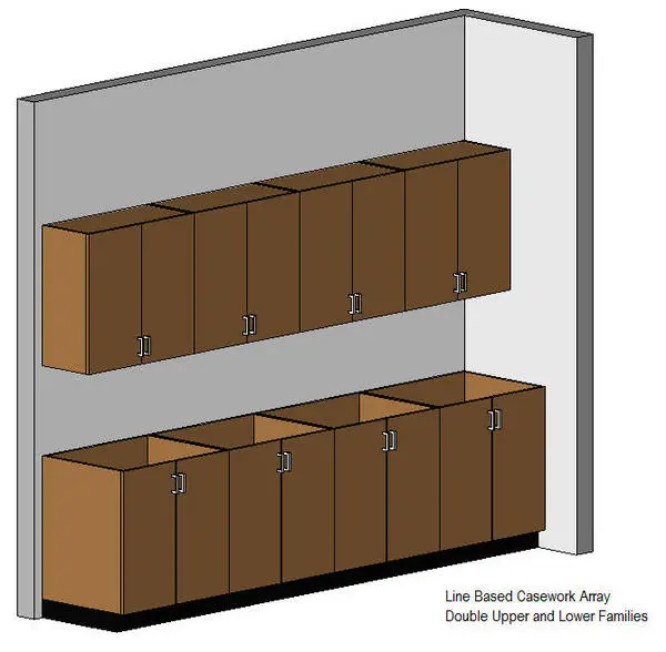 Line Based Double Lower Cabinet Array