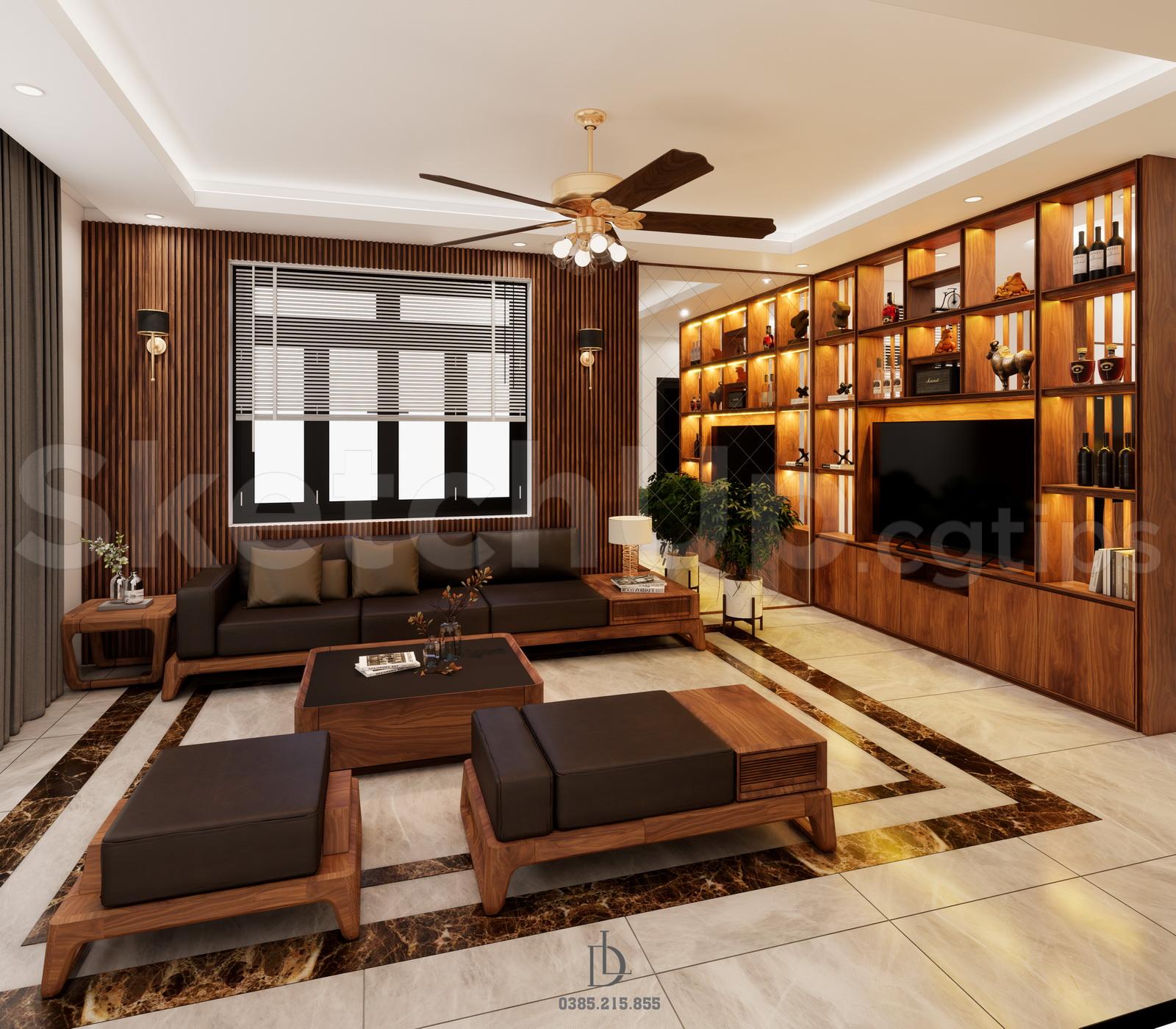 Living Room – Kitchen Interior — preview 1, by Duy Dong (cgtips)