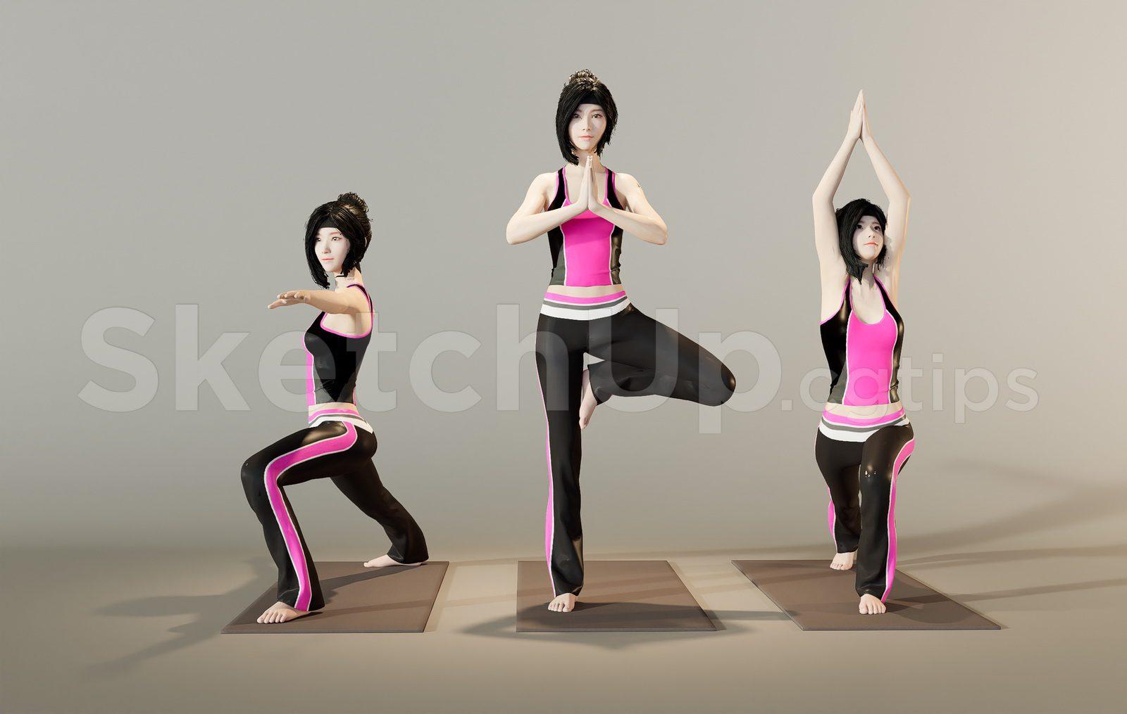 Character Doing Yoga