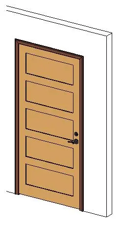 Doors - Residential - Single Wide Panel — preview 1, by marmiketin1 (RevitCity, CC0)