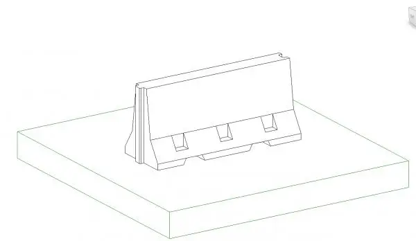 Floor Based Concrete Barricade Blockade Barrier