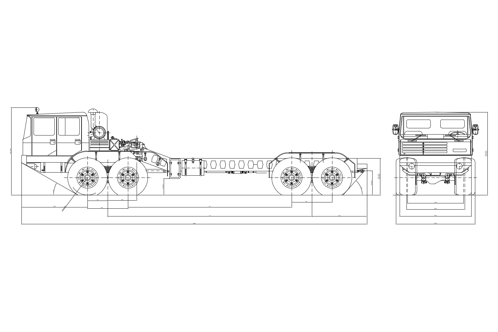 Cad block of a Military Truck, free 2D