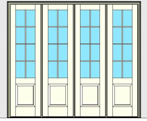 Kolbe Ultra Series Inswing Entrance Door 4-Wide 1-Panel Handicap Sill Units — preview 1, by Kolbe (RevitCity, CC0)