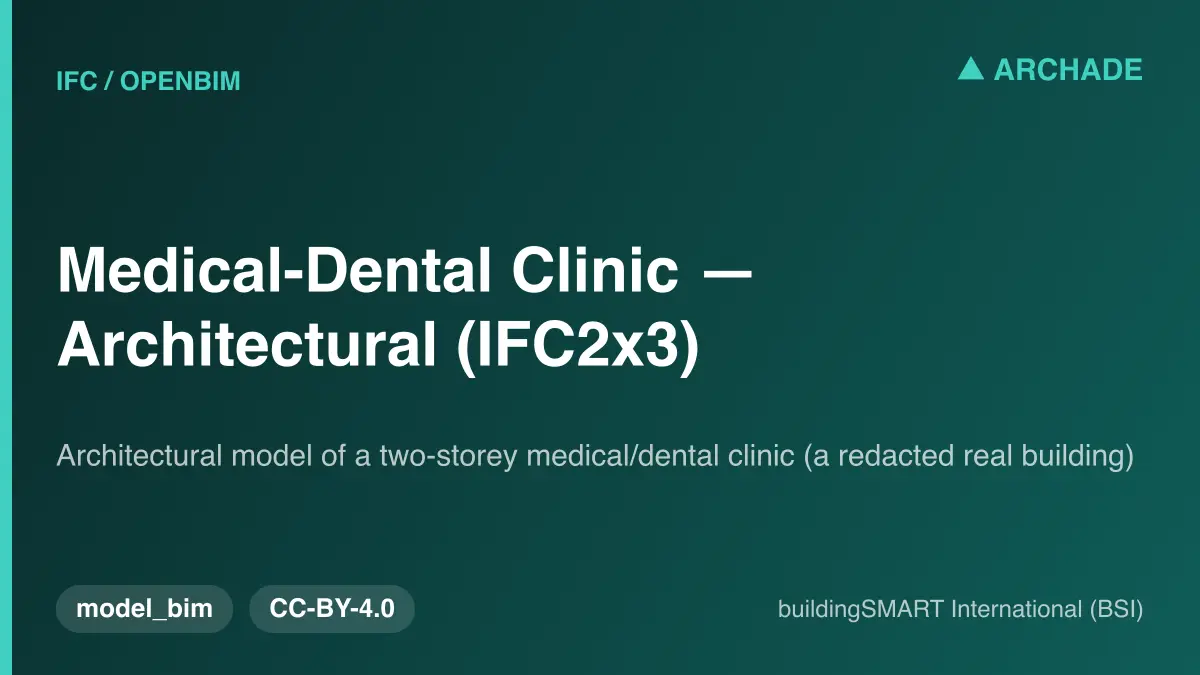 Medical-Dental Clinic — Architectural (IFC2x3)