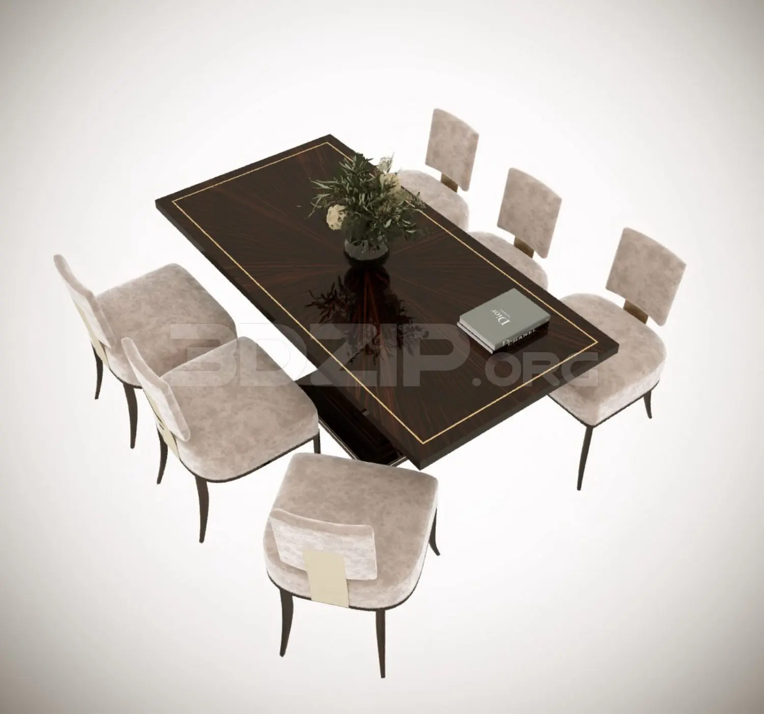 Dining Table And Chair — preview 1, by Minh Khanh (3dzip)