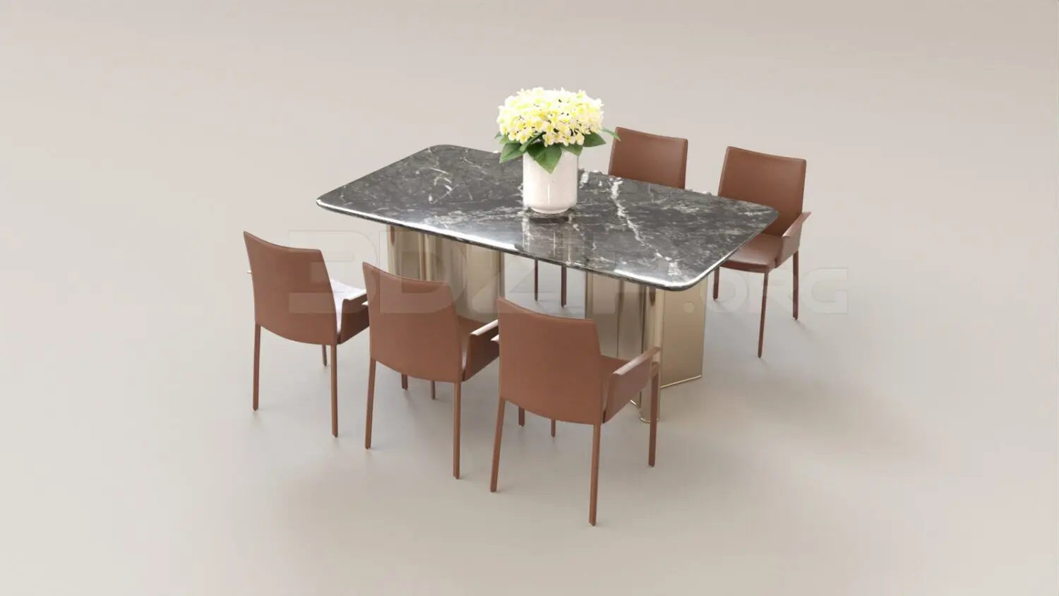 Dining Table And Chair — preview 1 (3dzip, CC0)