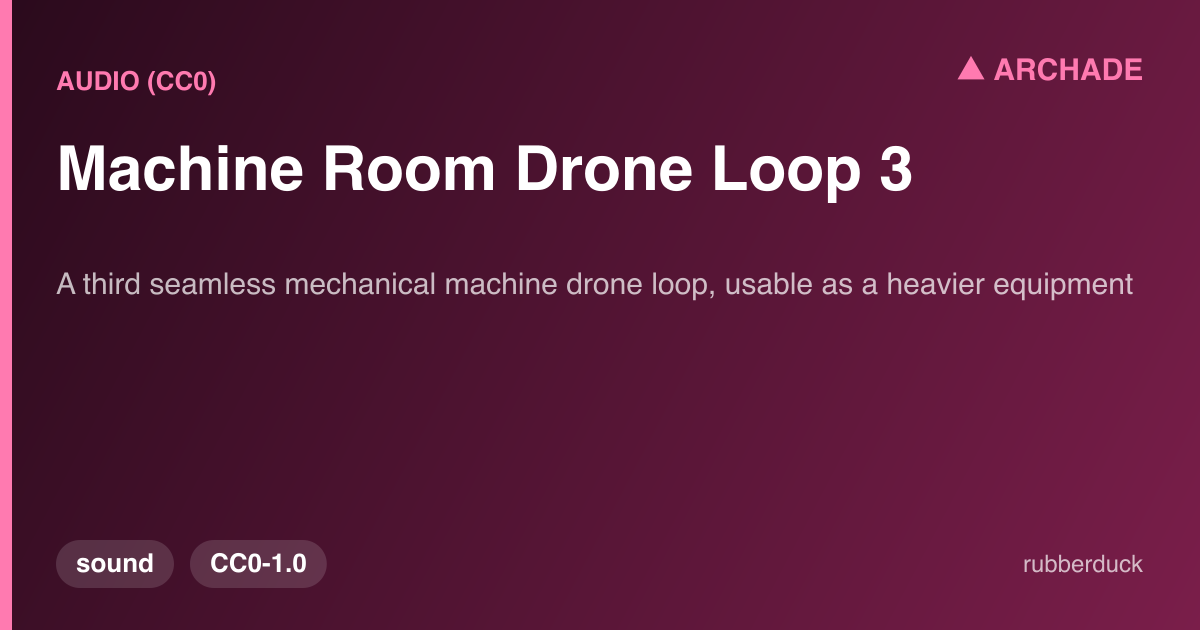 Machine Room Drone Loop 3