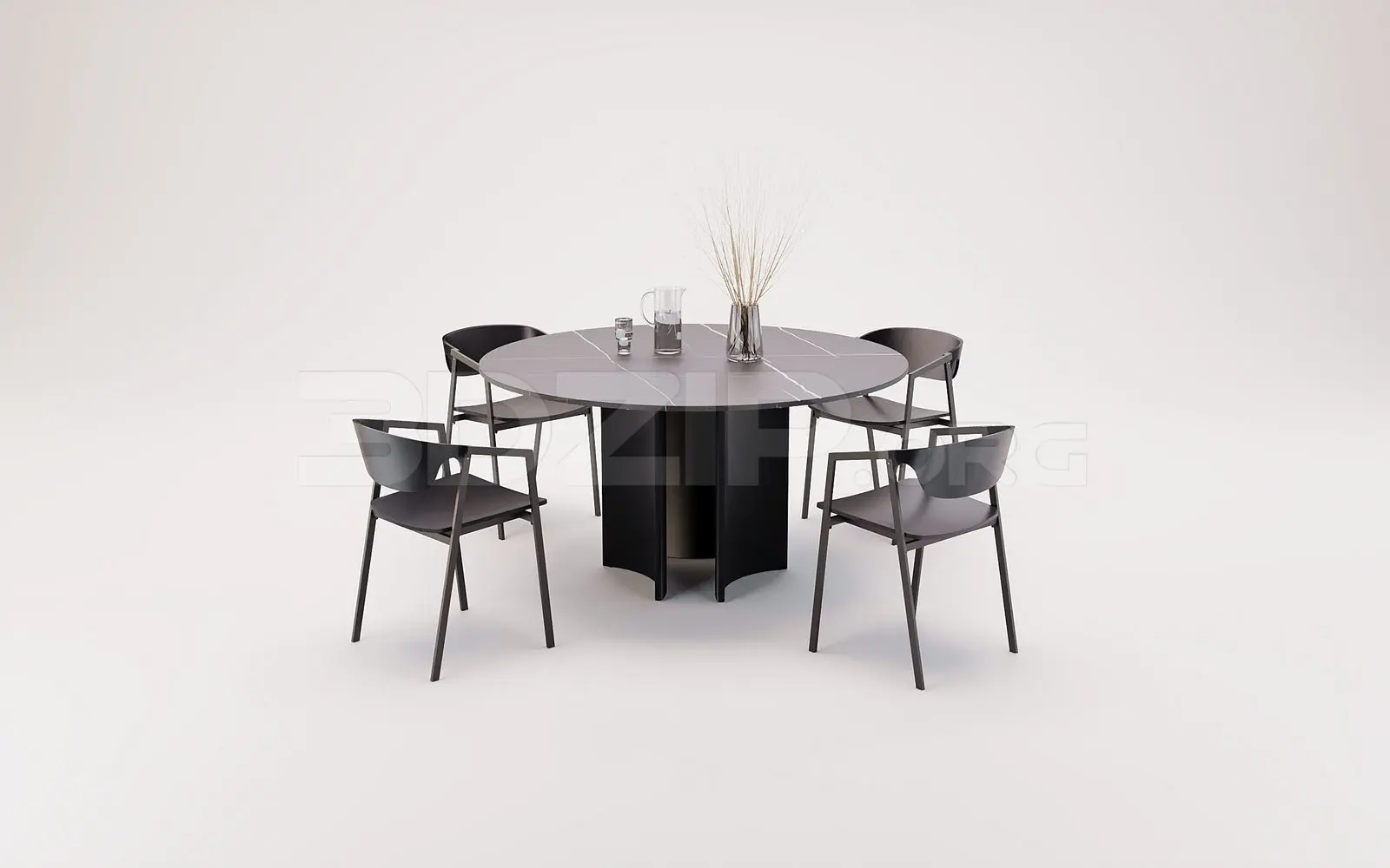 Dining Table And Chair — preview 1 (3dzip)