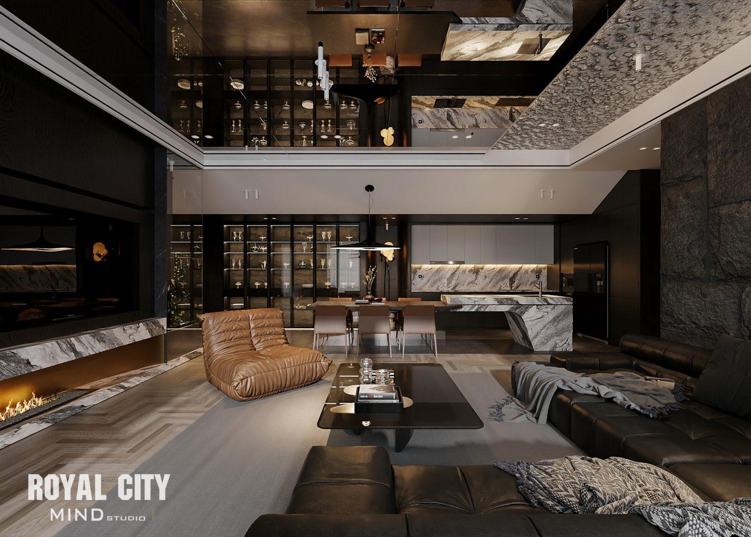 Living Room – Kitchen Interior