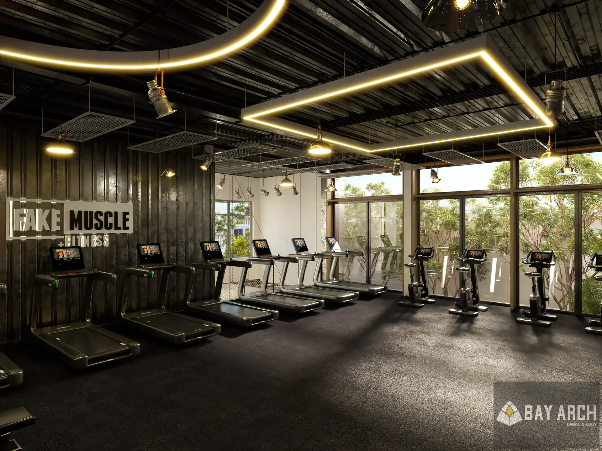 Interior Gymroom Scene — preview 1, by Lanh Phong (cgtips)