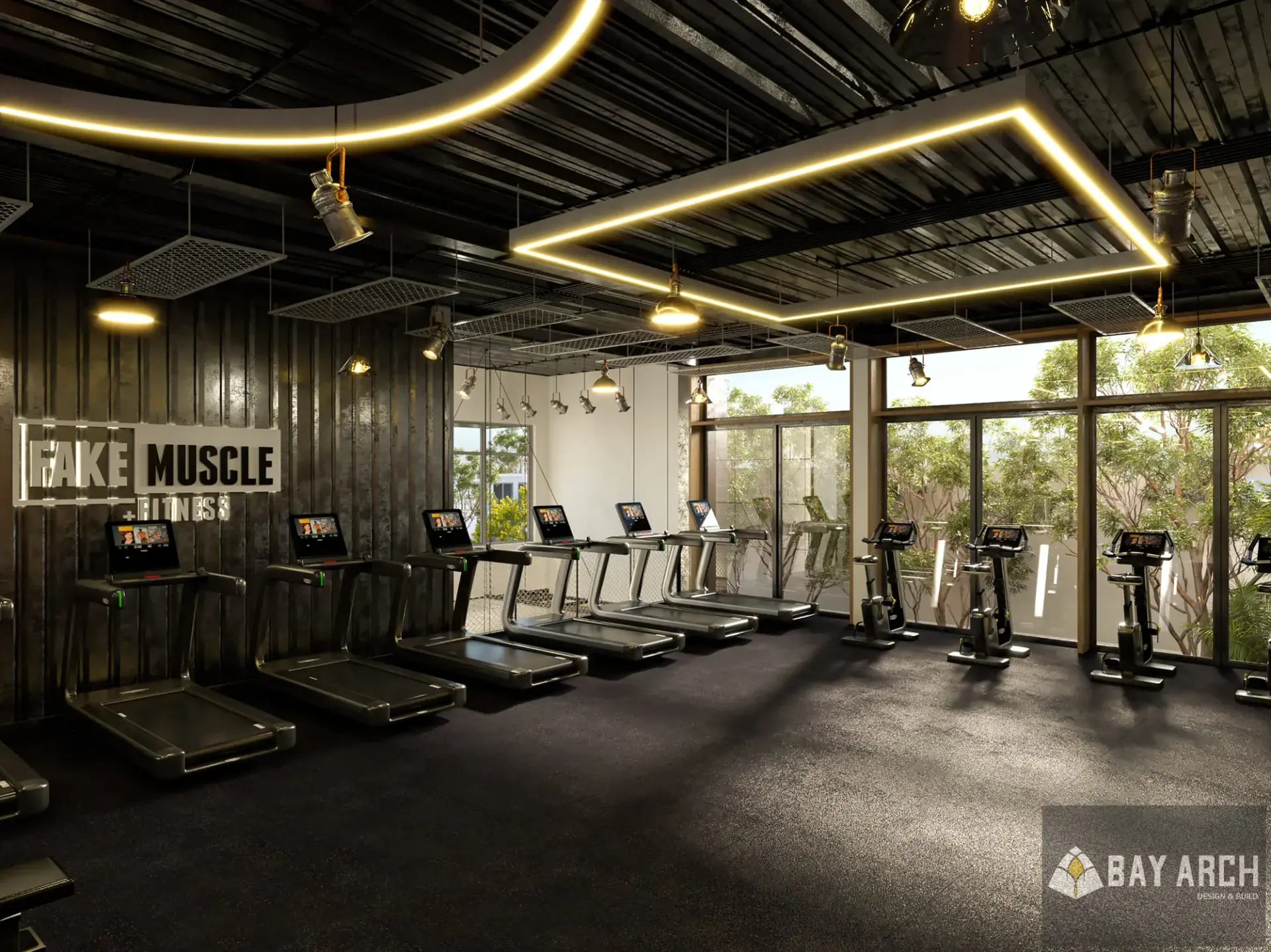 Interior Gymroom Scene