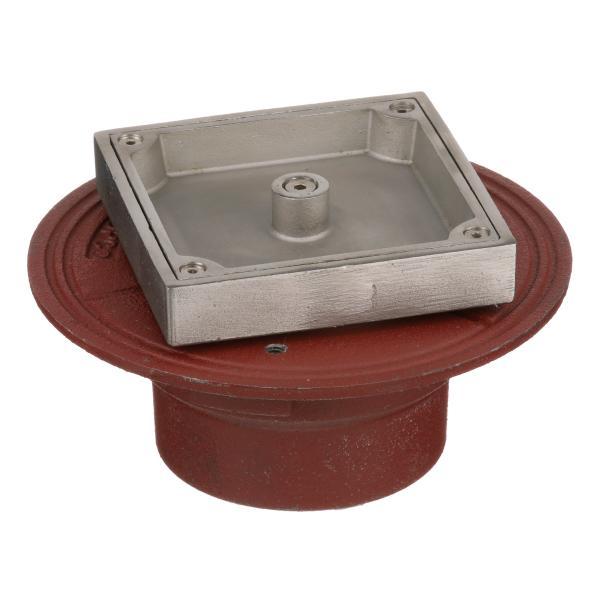 C1100-Us - Floor Cleanout For Terrazzo Areas With Square Adjustable Cover And Pl