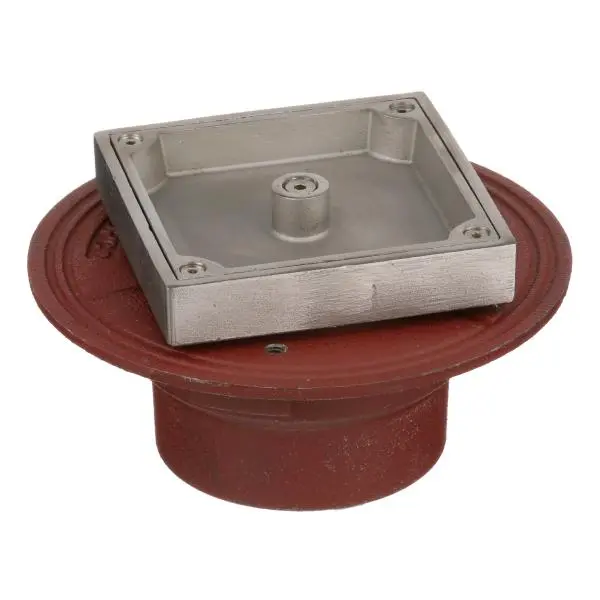 C1100-Us - Floor Cleanout For Terrazzo Areas With Square Adjustable Cover And Pl