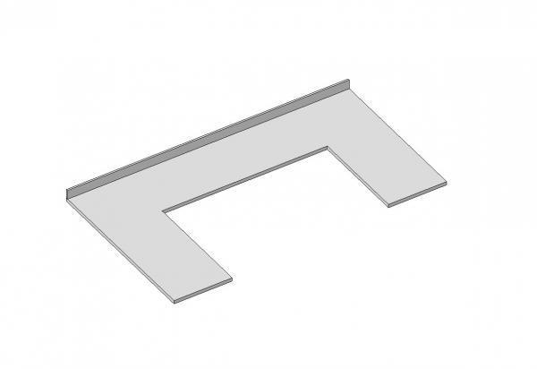 Countertop with Two Paninsula with Parameter