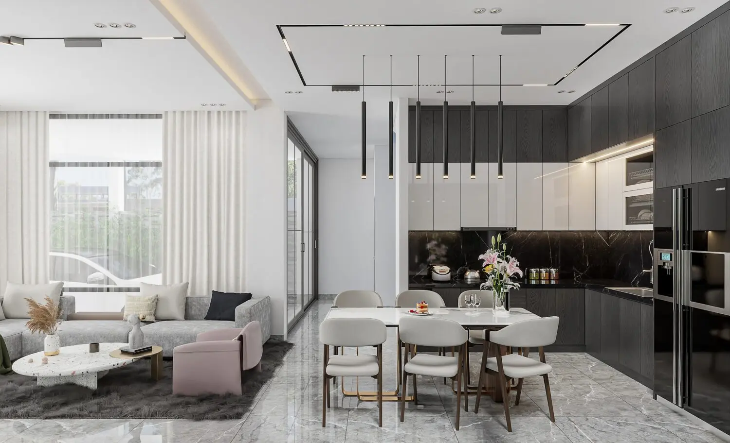 Living Room – Kitchen Interior