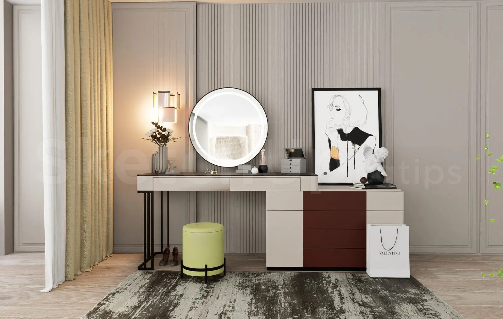 Makeup Table 3D Model for SketchUp