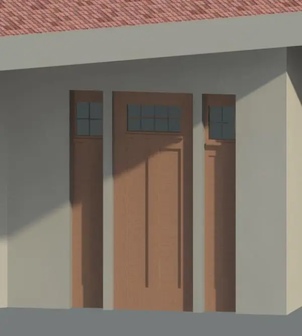 Jeld-Wen 1381 Flat Top Entry Door