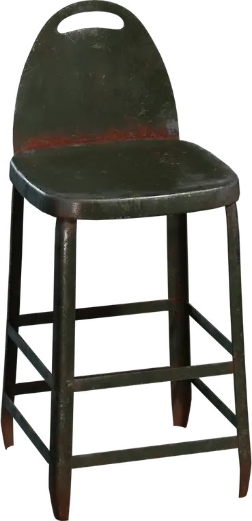 Metal Stool 3 — preview 1, by Flo Tasser (Poly Haven, CC0)