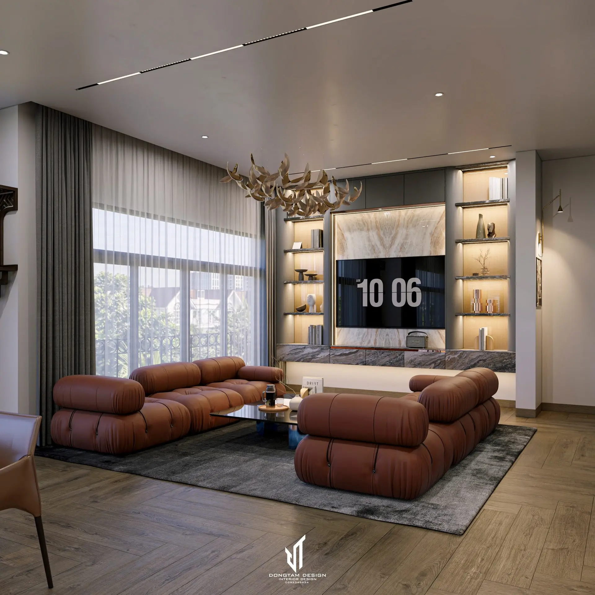 Living Room – Kitchen Interior — preview 1, by Dang Hoang Anh (3dzip)