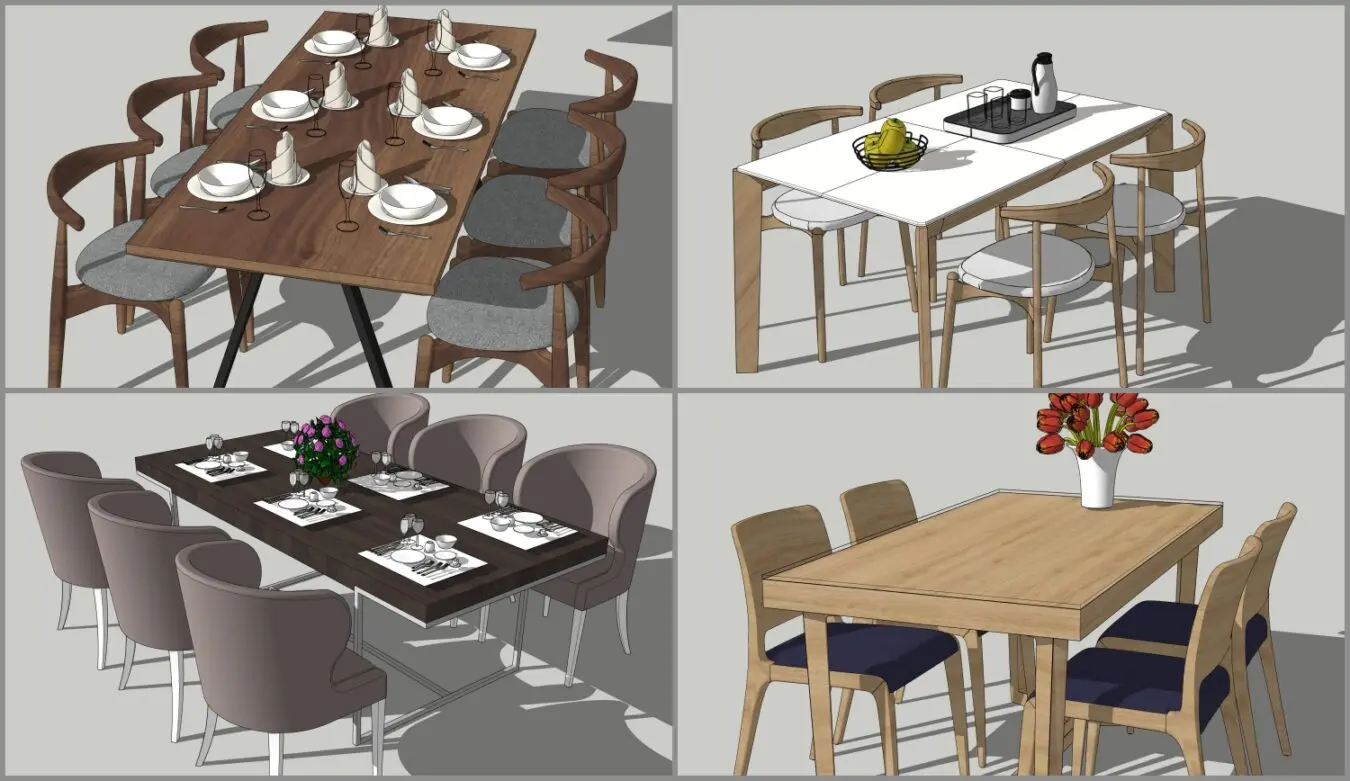 Dining Table And Chair — preview 1 (cgtips)