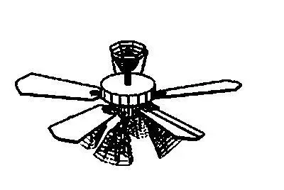 Ceiling Fan — preview 1, by Modern Medium 6.0 Library (RevitCity, CC0)