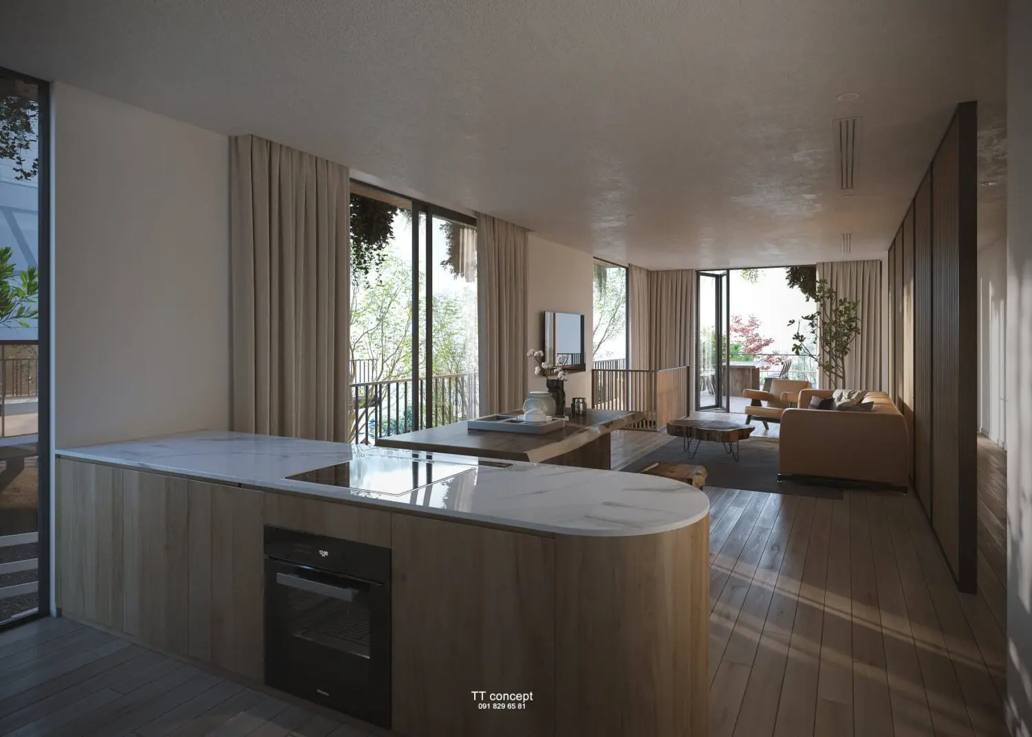 Living Room – Kitchen Interior