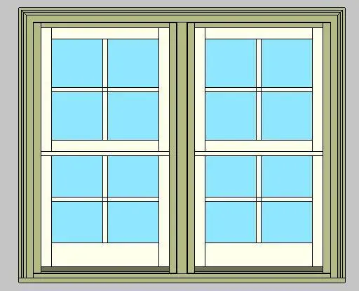 Kolbe Ultra Series Sterling Double Hung 2-Wide Units — preview 1, by Kolbe (RevitCity, CC0)