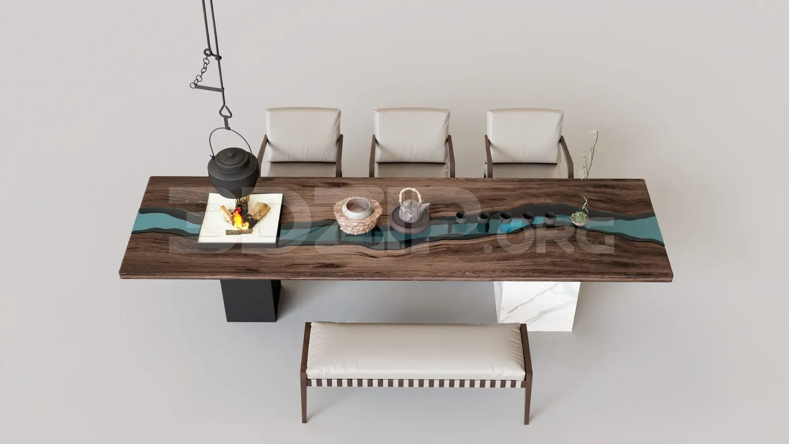 Dining Table And Chair — preview 1 (3dzip)
