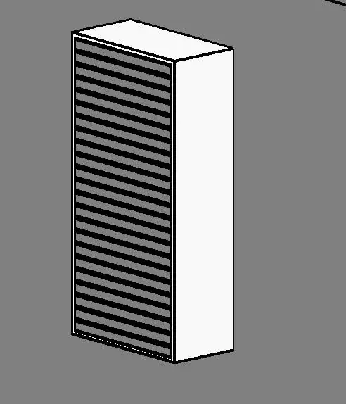 Wall cabinet - roll-down door