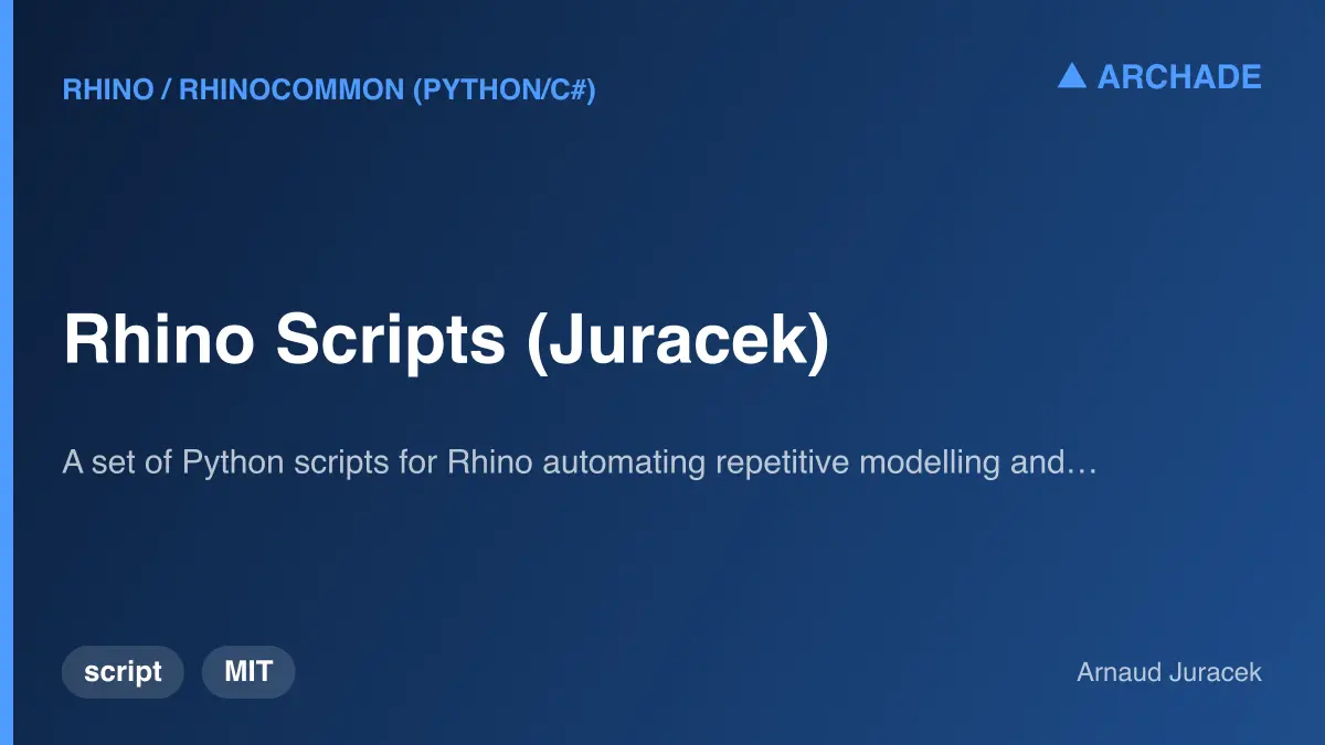 Rhino Scripts (Juracek)