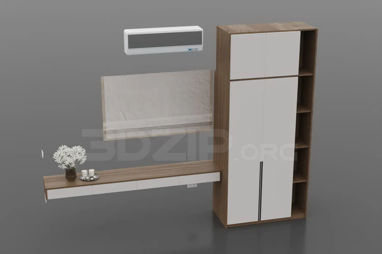 Wardrobe — preview 1 (3dzip, CC0)