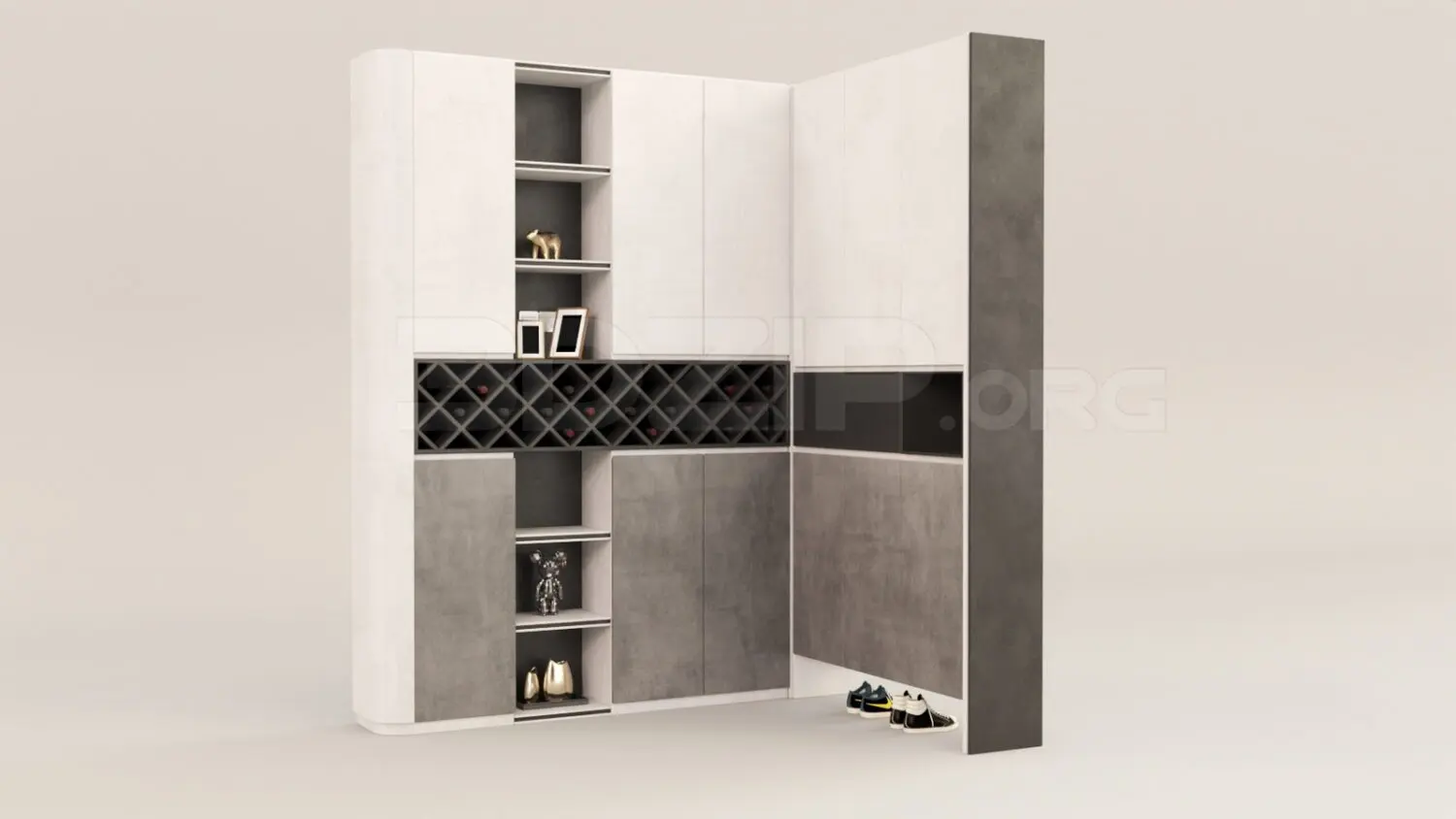 Shoe Cabinet — preview 1 (3dzip, CC0)