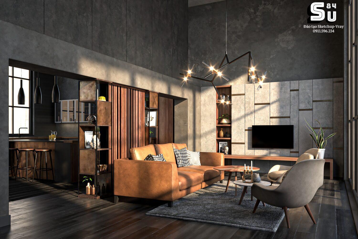 Living Room – Kitchen Interior