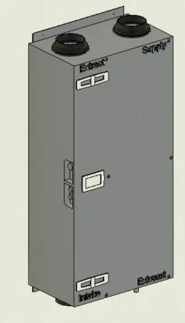 Zehnder ComfoAir 200 ventilation unit — preview 1, by Zehnder (RevitCity, CC0)