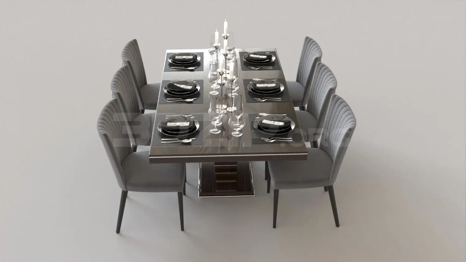 Dining Table And Chair — preview 1 (3dzip, CC0)