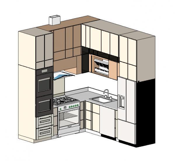 full parametric CORNER KITCHEN 2024