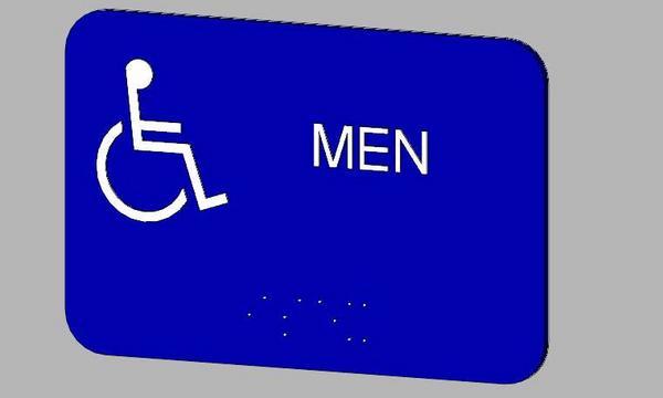 Wall Restroom Sign - Men