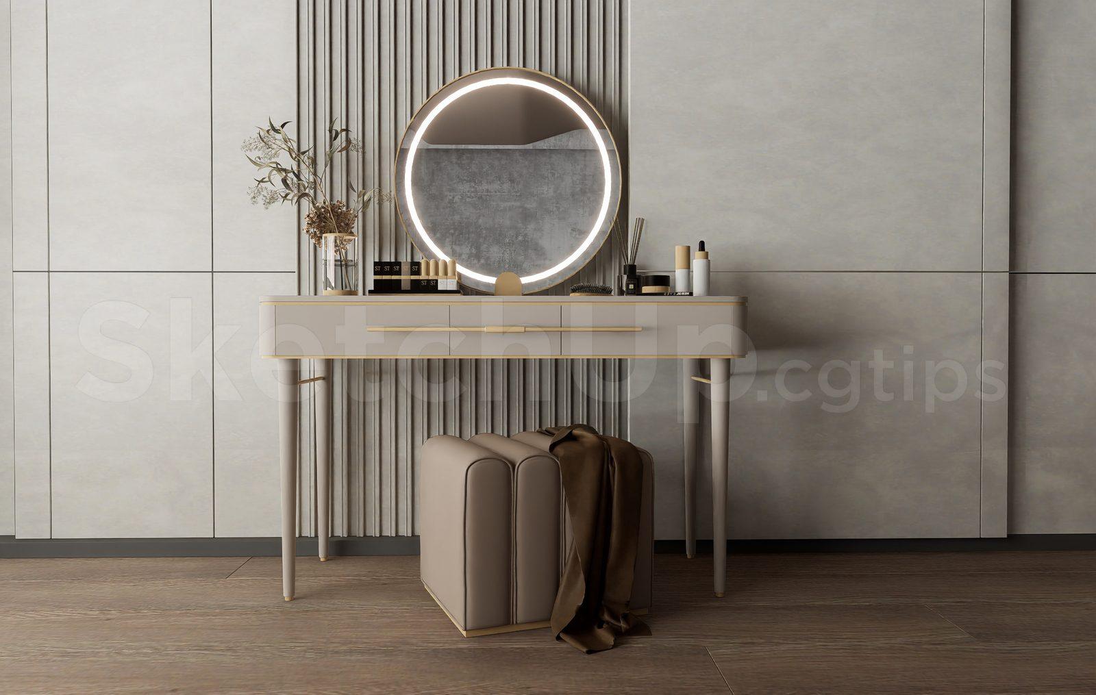 Makeup Table 3D Model for SketchUp