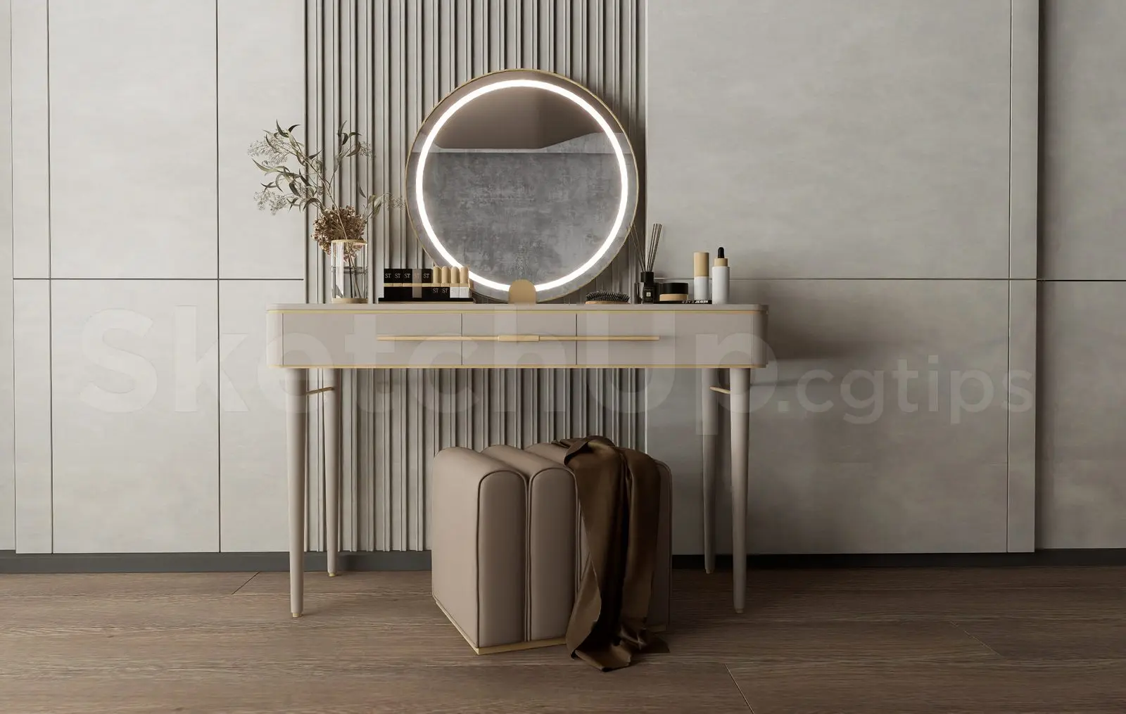 Makeup Table 3D Model for SketchUp