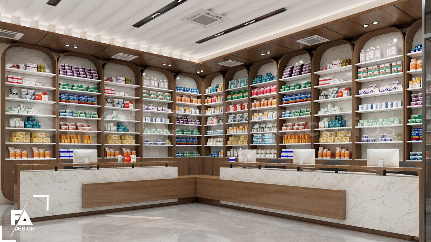Pharmacy store interior design