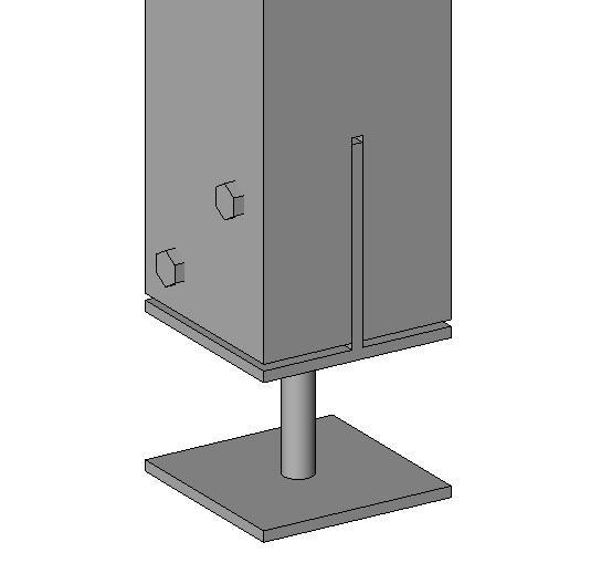 Timber Post with Center Fix Post Stirrup