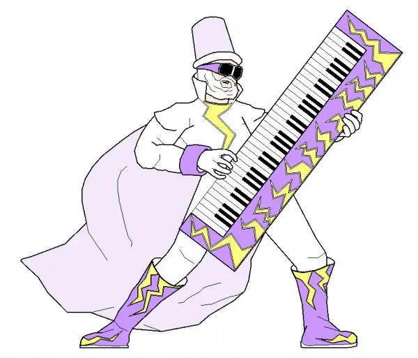Detail 2d Electric Keyboard Super Hero
