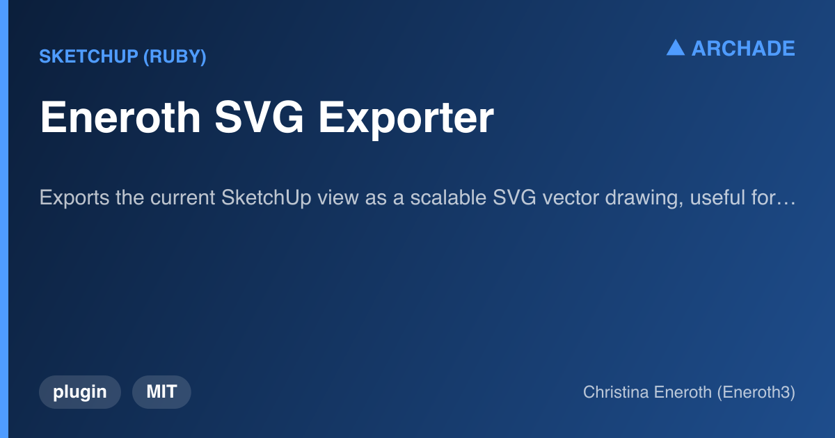 Eneroth SVG Exporter