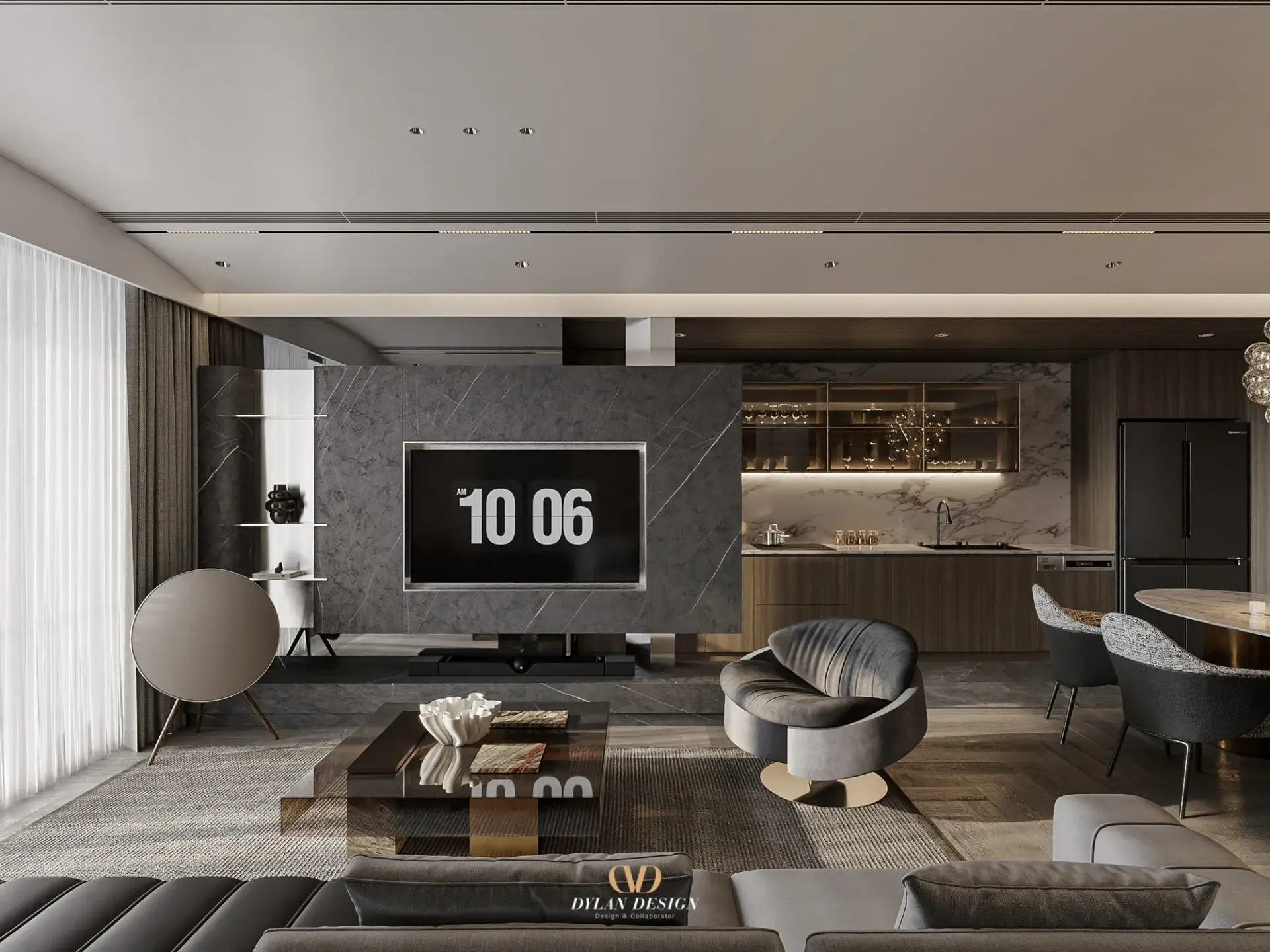 Living Room – Kitchen Interior