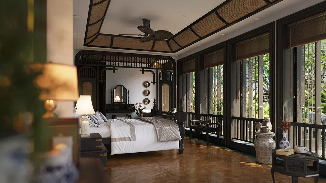 Retreat Interior with Indochine style — preview 1, by Sinh Nguyen (3dzip)